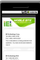 IEI Partner Zone Mobile site poster