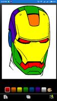 Super Avenger Ironboy Coloring poster