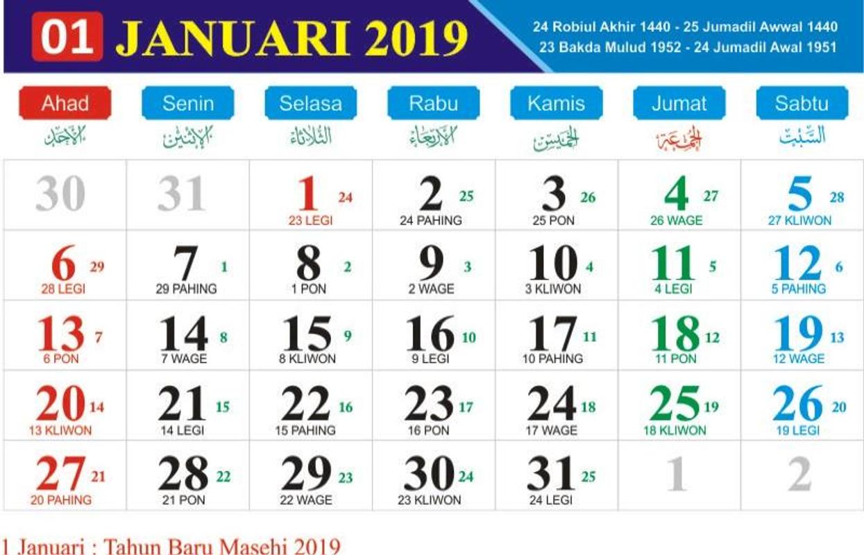 Kalender 2018 2019 Lengkap Hari Libur For Android APK Download