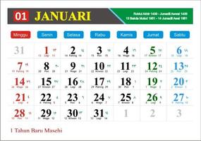 Kalender Hijriyah 2018 Affiche