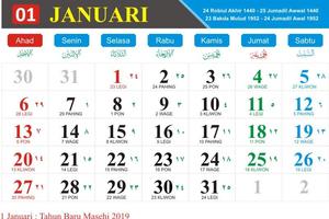 Kalender Indonesia Tahun 2019 اسکرین شاٹ 1