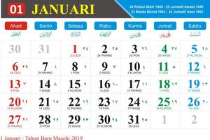Kalender Indonesia Tahun 2019 screenshot 1
