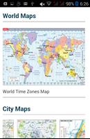 World map. Cities countries Affiche