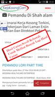 Kerja Kosong Terkini Malaysia capture d'écran 2