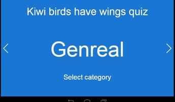 Kiwi birds have wings quiz Affiche