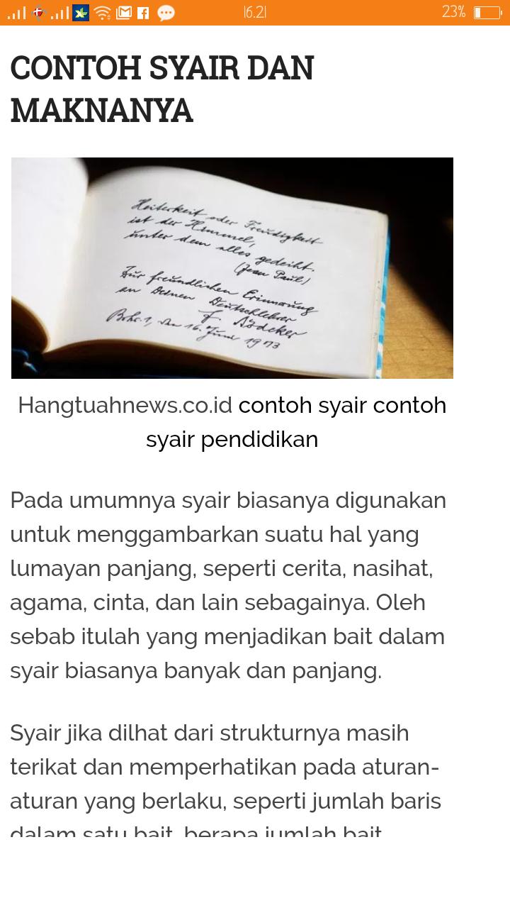 Sajak dua baris yang mengandung nasihat