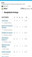 LIVE SCORE CRICKET REALTIME 2018 screenshot 1