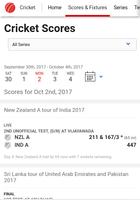 Live Cricket Scores Affiche