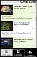 برنامه‌نما MMORPG News and Video Guides عکس از صفحه