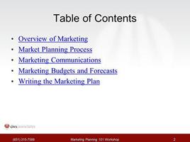 Marketing Planning 101 screenshot 1