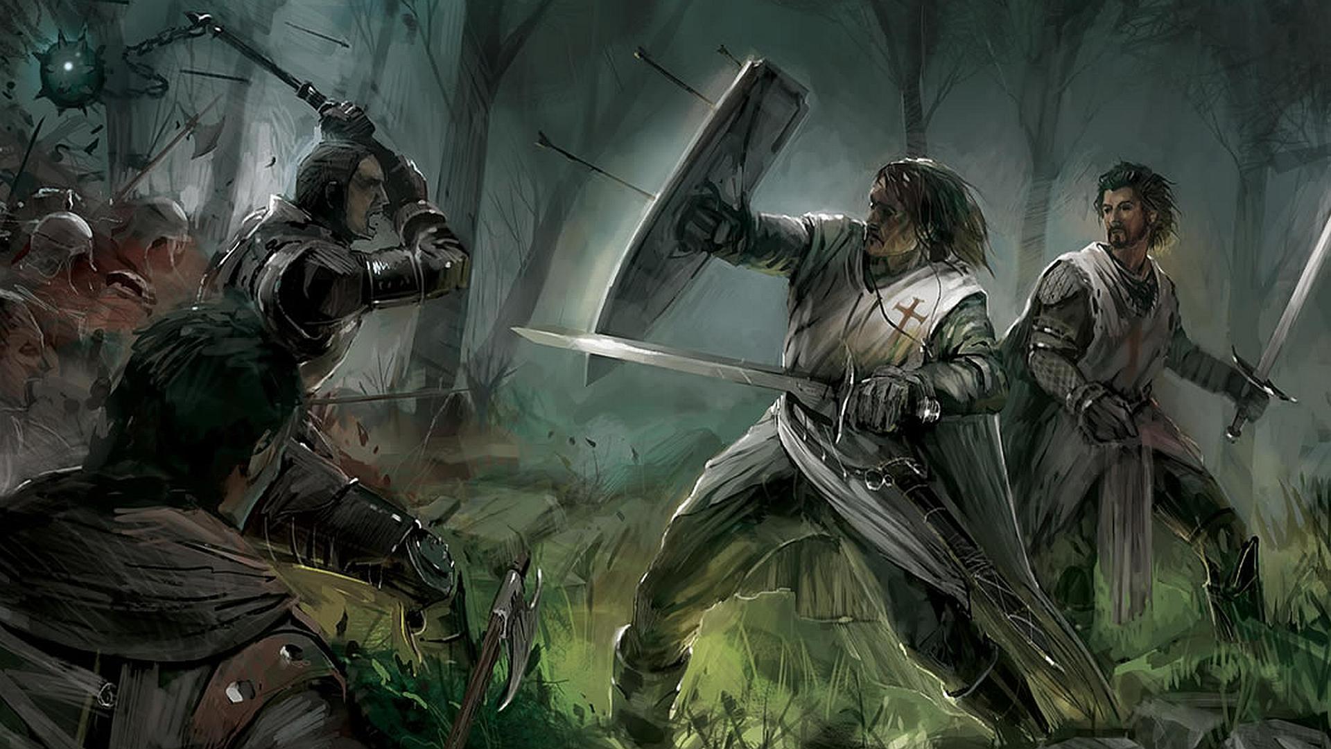 Medieval fantasy rpg. Рыцарь Дунэдайн. Сражение на мечах. Средневековый бой на мечах. Меч рыцаря.