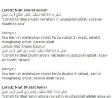 برنامه‌نما Niat Sholat Fardhu dan Sunnah عکس از صفحه