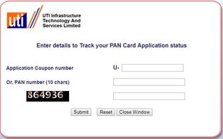 PAN CARD APPLICATION TRAKING capture d'écran 1