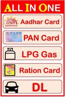 Pan Adhaar DL Gas Sim Link All In One Affiche