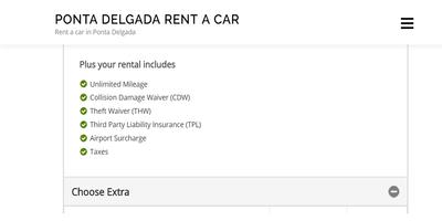 Rent a Car Ponta Delgada - Ponta Delgada RentalCar captura de pantalla 1