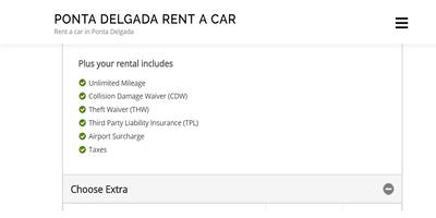 Rent a Car Ponta Delgada - Ponta Delgada RentalCar اسکرین شاٹ 1