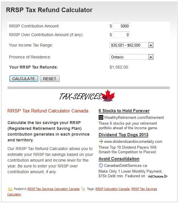 RRSP Tax Refund Calculator APK for Android Download