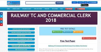 Railway TC Exam 2018 RRB TC, CC, JC, AC Clerk Exam plakat