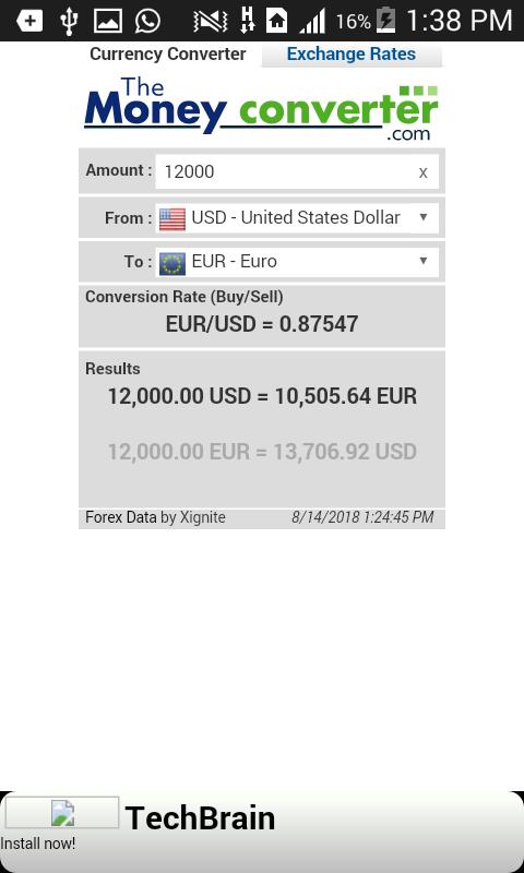 Real Time Money Converter For Android Apk Real Time Money Converter الملصق تصوير الشاشة 1