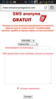 SMS Anonyme gratuit Cartaz