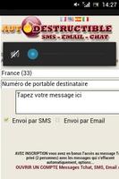 Message et sms destructible постер