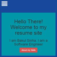 Resume site of Bakul Sinha Screenshot 1