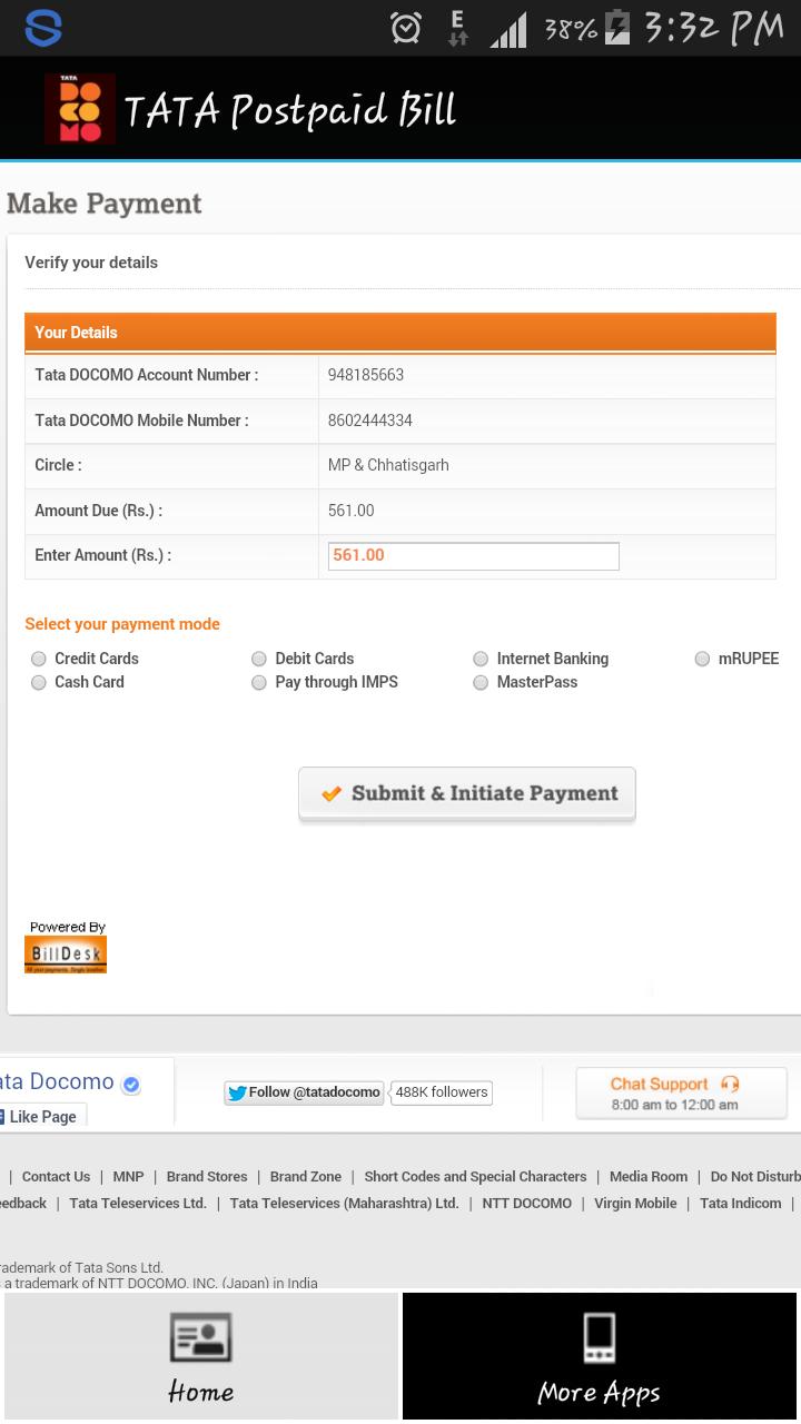 Tata Docomo Postpaid Bill For Android Apk Download