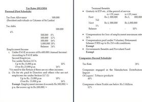 Tax Rates Sri lanka الملصق