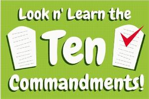 Poster Ten Commandments 10 Commands