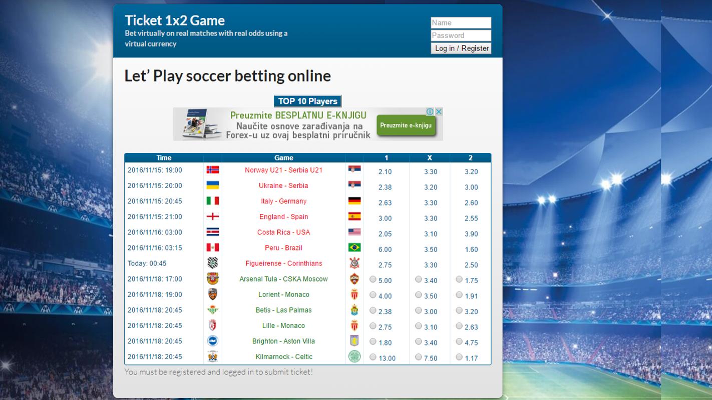 Betting 1x2 Betting 1x2