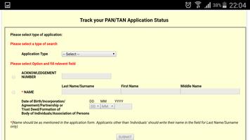برنامه‌نما Track Pan card Status عکس از صفحه