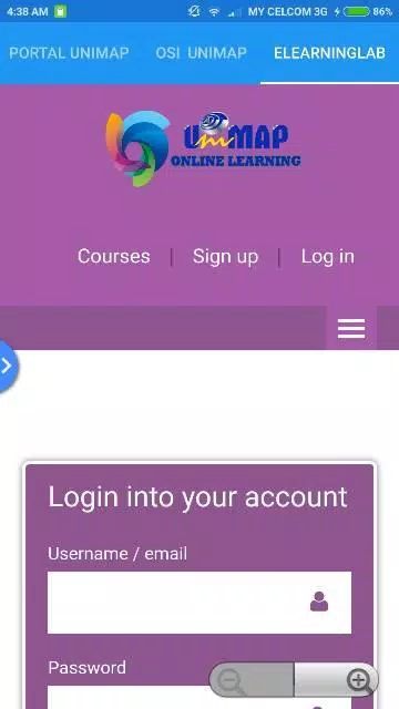 E-learning unimap