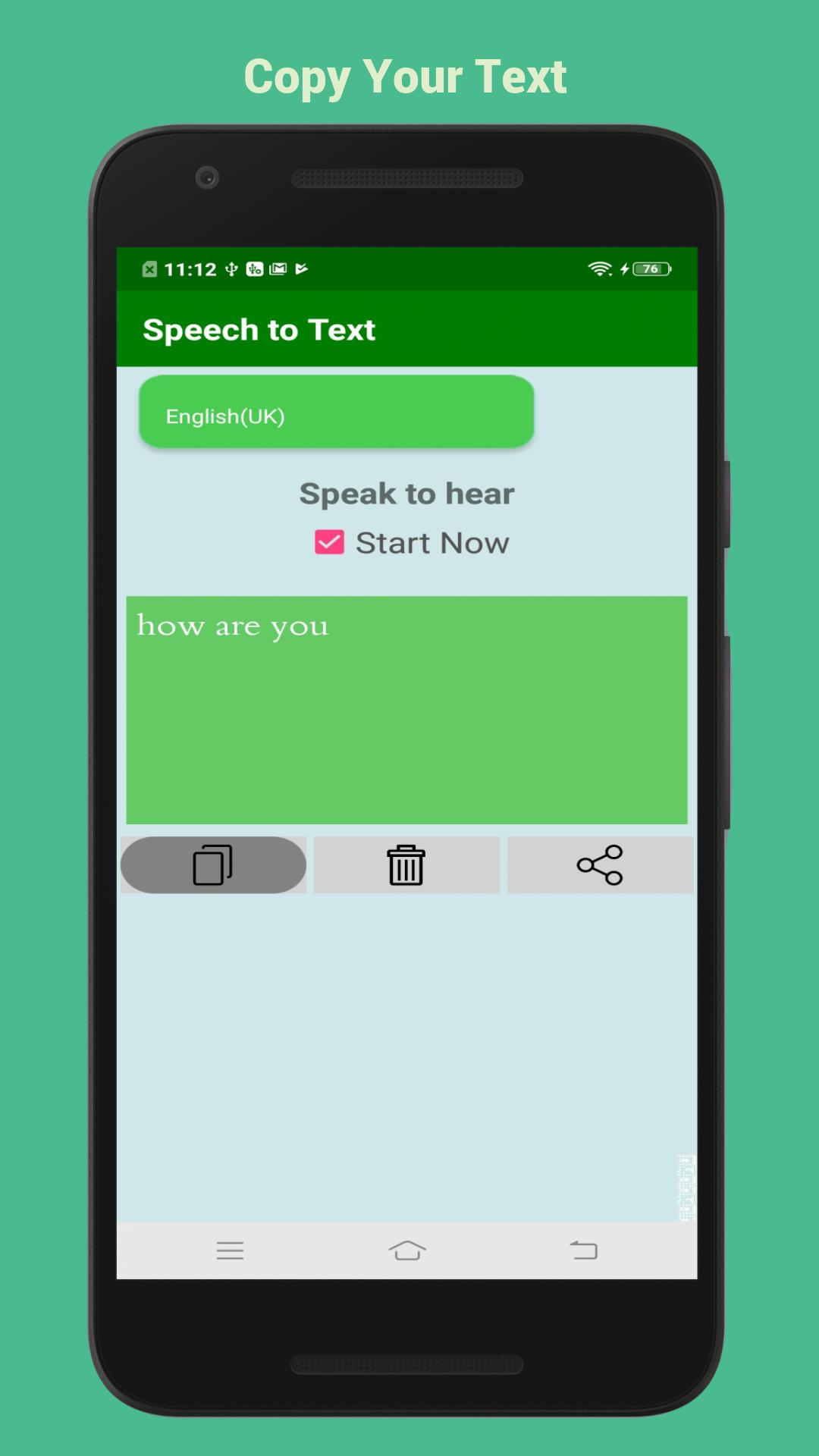 speech to text app type