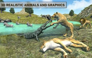 Wild Crocodile Attack Sim 2017 Affiche