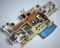 3D Home Designs Affiche