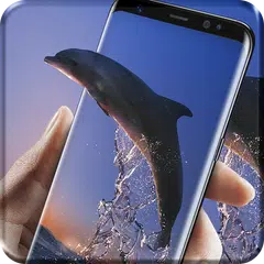 3D真正游泳的藍色海豚動態桌布 APK 下載