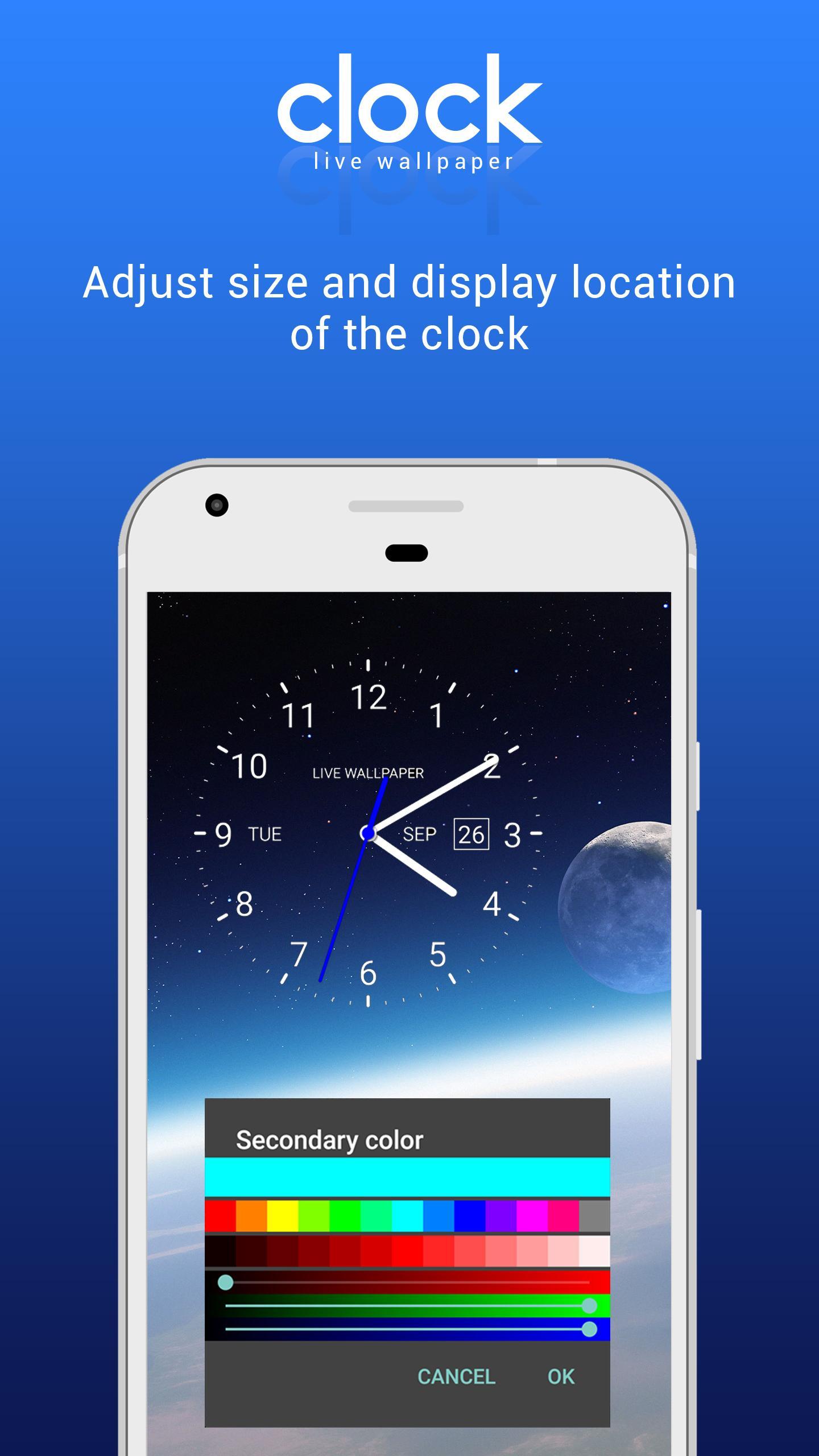 Android 用の アナログ時計 ウィジェット 壁紙 秒針付き Apk をダウンロード