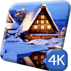 Snow Houses 4K Live Wallpaper-icoon