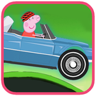 Racing Peppa Car Games Hill Climb Pig-icoon