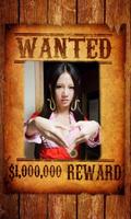 Wanted Outlaw Selfie Frames Affiche