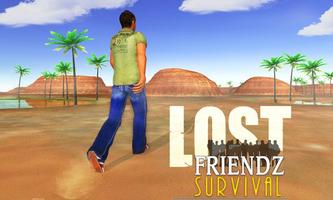 Alone Lost Friend island Survival Simulator الملصق