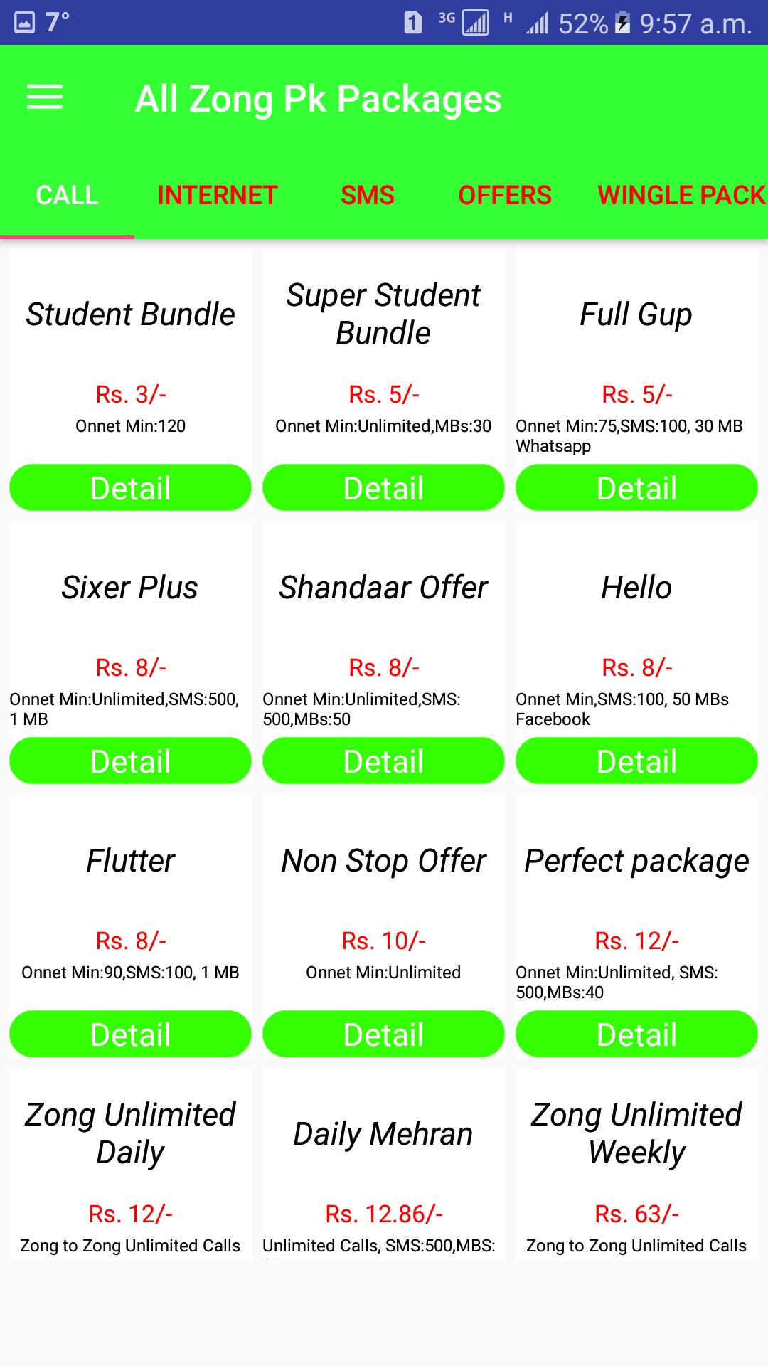 All Zong Pk Packages APK voor Android Download