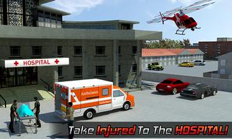 Ambulance Rescue Helicopter 3D Affiche