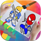 Heroes Coloring Book icon