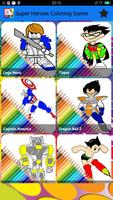 Super Heroes Coloring Game plakat