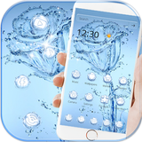 المياه الزرقاء روز زهرة موضوع خلفيات Water Rose أيقونة
