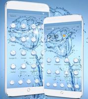 المياه الزرقاء روز زهرة موضوع خلفيات Water Rose تصوير الشاشة 1
