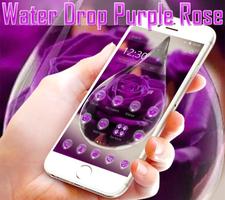 Goutte eau rose Thème violet Affiche