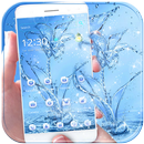 Water flower Theme blue water APK