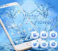 Water bloem Thema blauw water screenshot 1